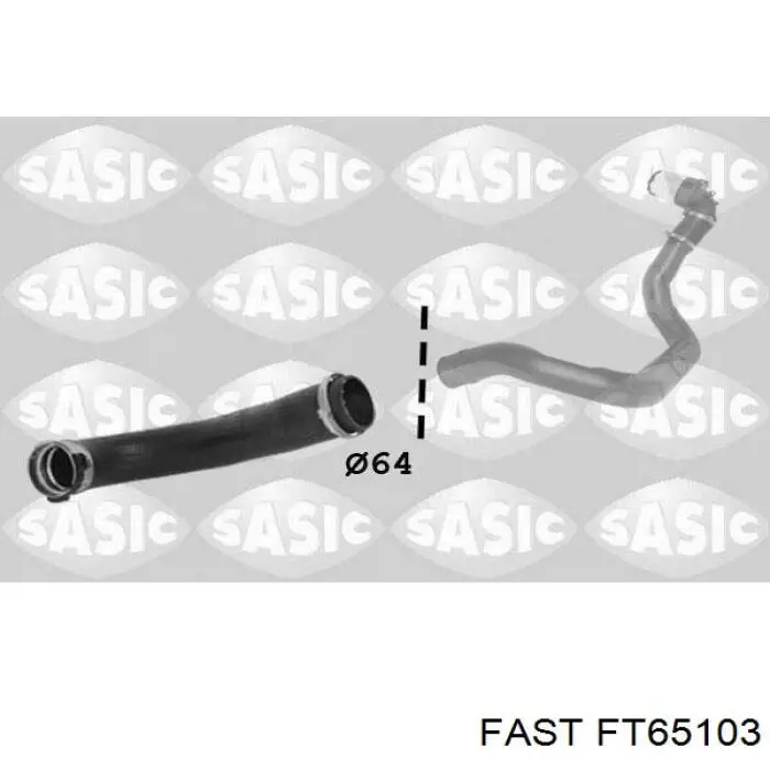 Левый шланг интеркуллера FT65103 Fast
