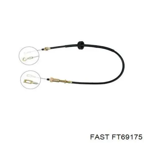 Трос ручного тормоза передний Fast FT69175 цена, от 14.00 USD