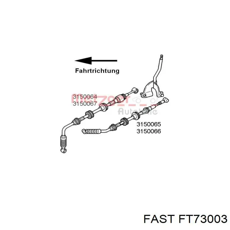 FT73003 Fast cabo de mudança (de seleção de velocidade)