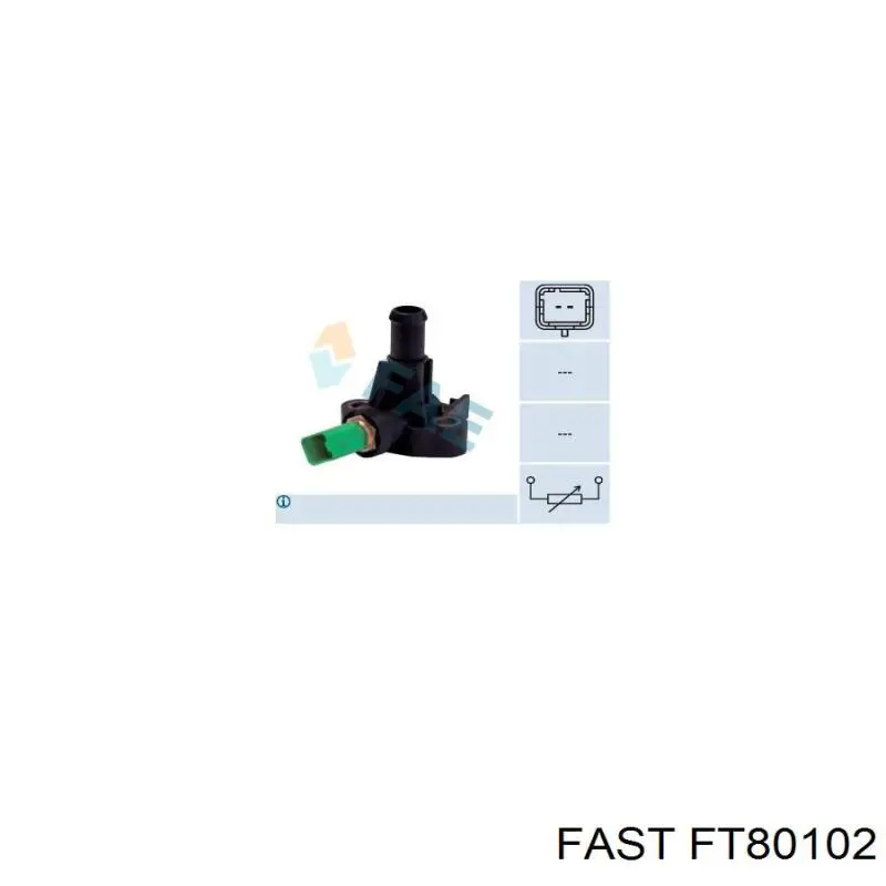 Датчик указателя температуры охлаждающей жидкости Fast FT80102 цена, от 15.18 USD