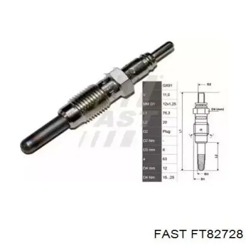 FT82728 Fast vela de incandescência