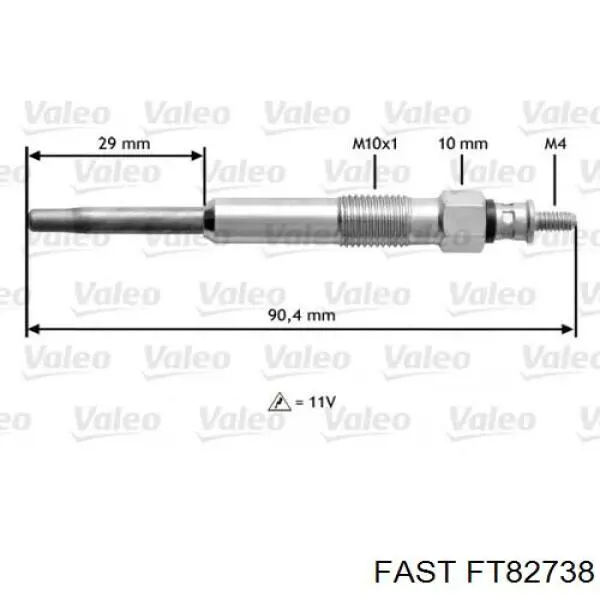 Свечи накала Fast FT82738 цена, от 5.50 USD