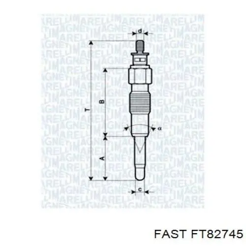 Свечи накала Fast FT82745 цена, от 3.62 USD