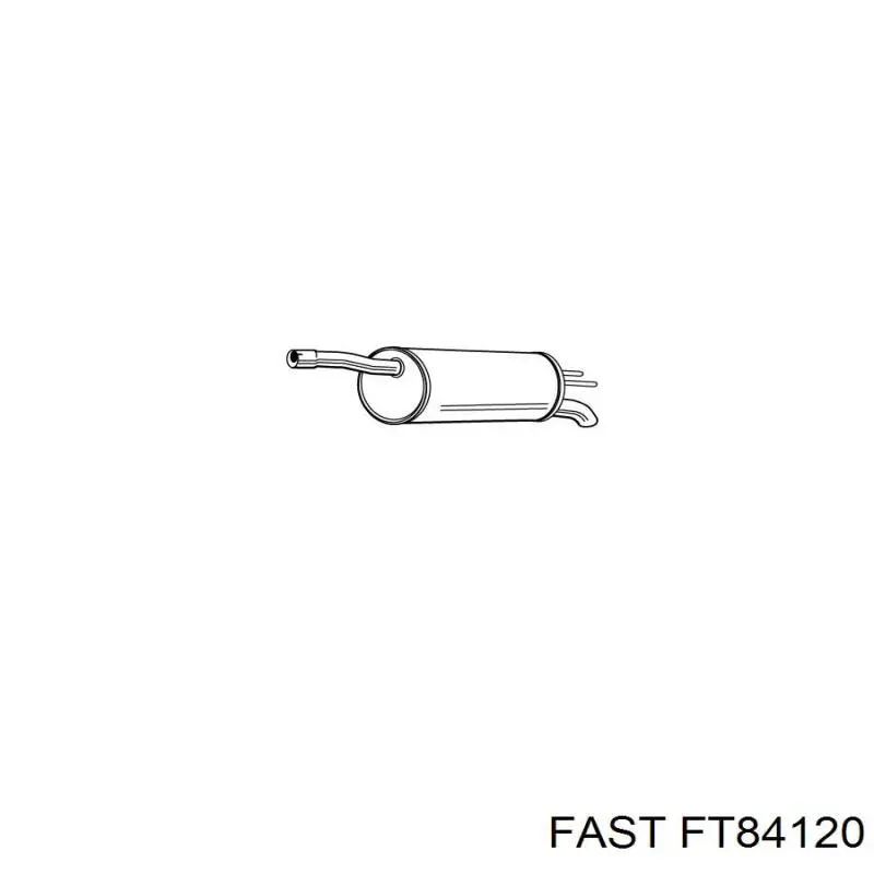 Глушитель, задняя часть на Fiat Doblo 119