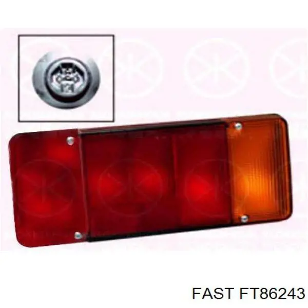 Стекло фонаря заднего левого Fast FT86243 цена, от 6.25 USD