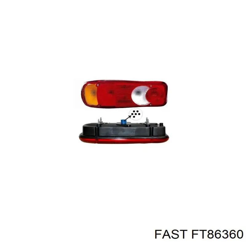 Lanterna traseira esquerda para Citroen Jumper (250)