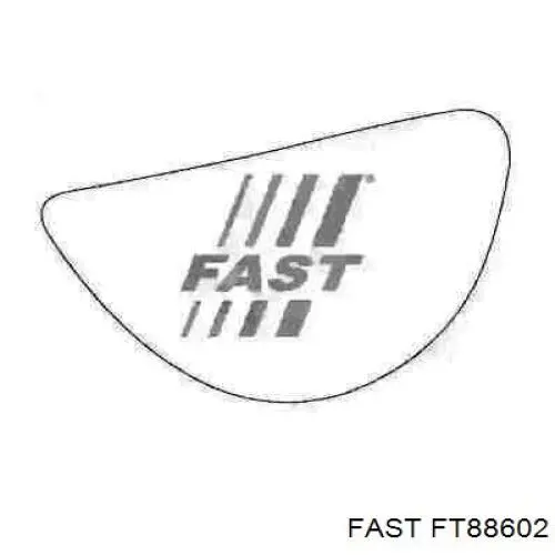 Зеркальный элемент зеркала заднего вида правого FT88602 Fast