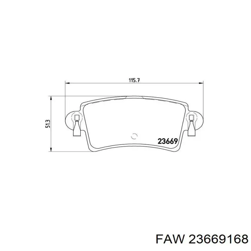 Задние тормозные колодки 23669168 FAW