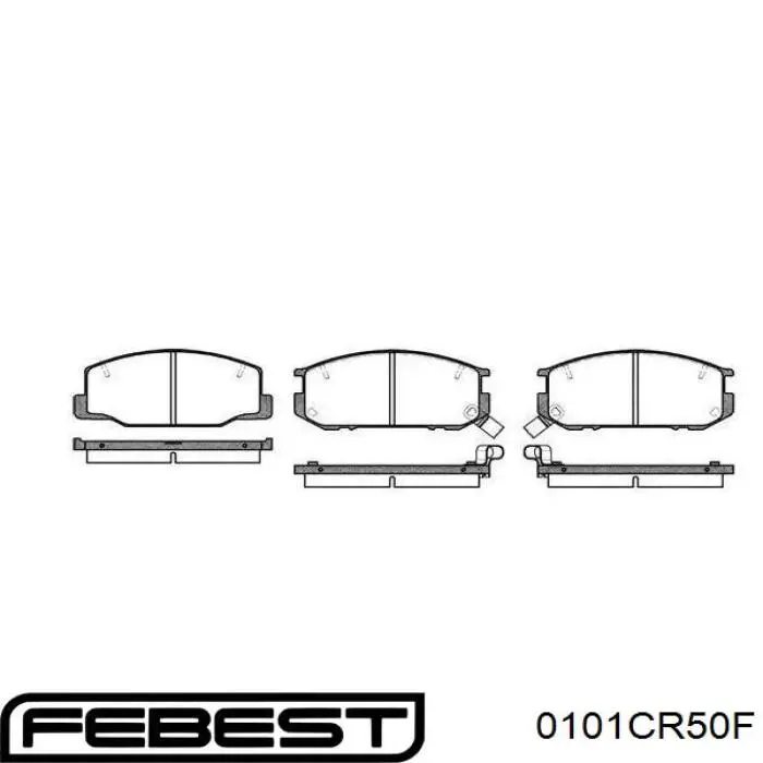 Купить 0101CR50F Febest Колодки тормозные