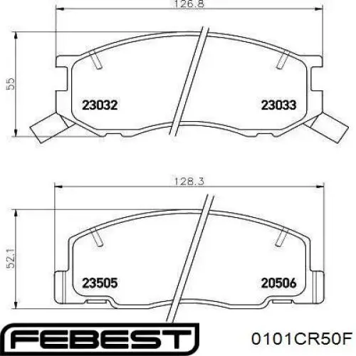 Передние тормозные колодки 0101CR50F Febest