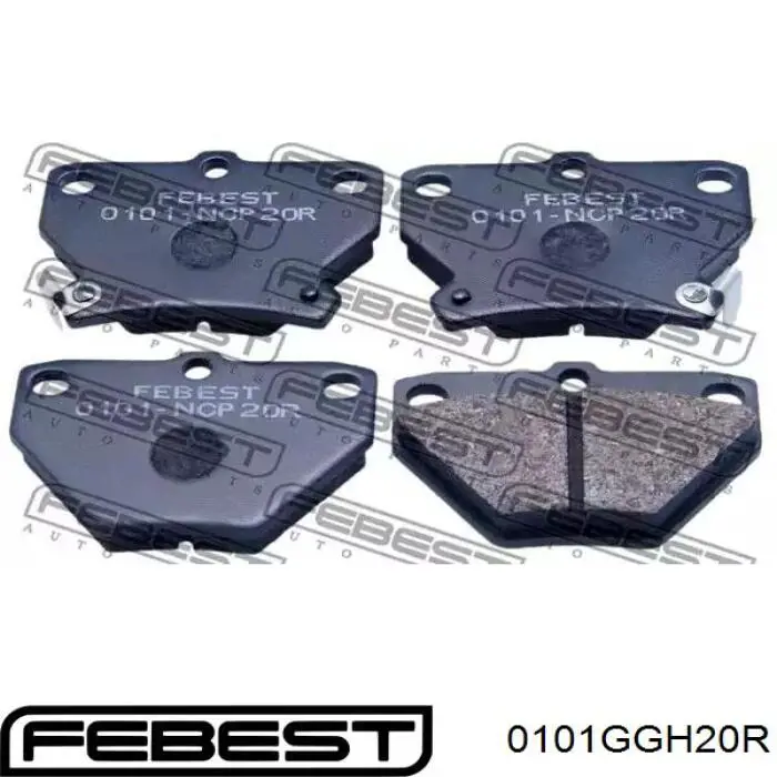 Задние тормозные колодки 0101GGH20R Febest