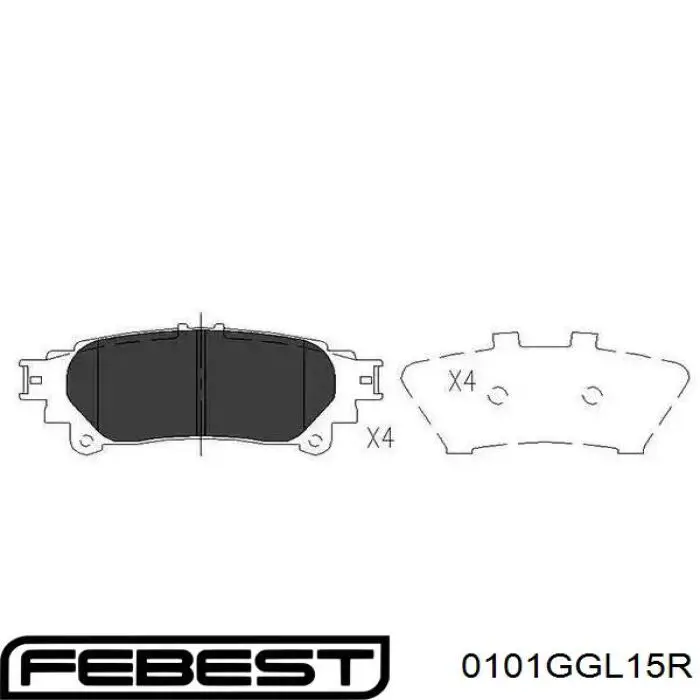 Задние тормозные колодки 0101GGL15R Febest