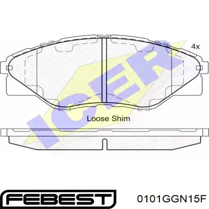 Купить 0101GGN15F Febest Колодки тормозные