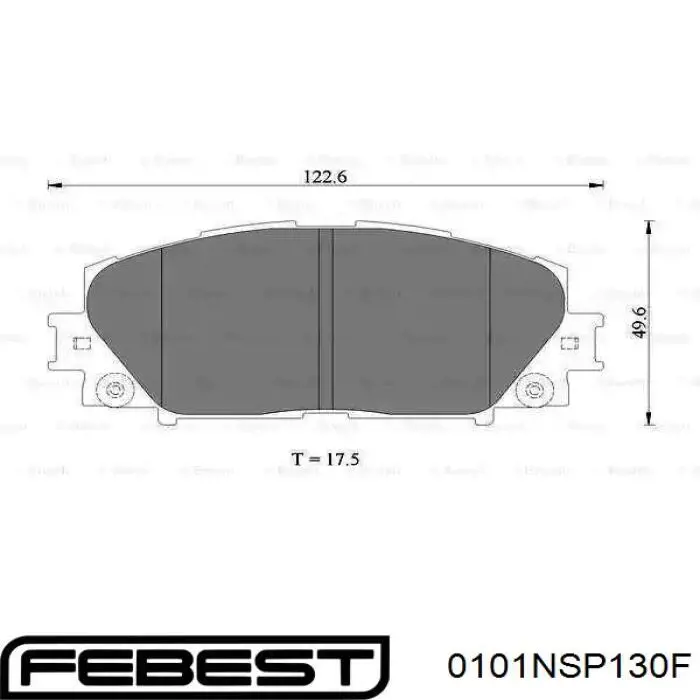 Колодки Febest 0101NSP130F цена, от 23.96 USD