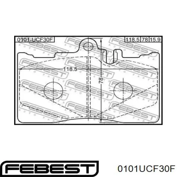 Передние тормозные колодки 0101UCF30F Febest