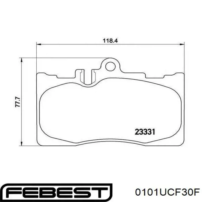 Передние тормозные колодки 0101UCF30F Febest