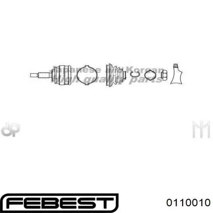 Купить 0110010 Febest Внешняя граната