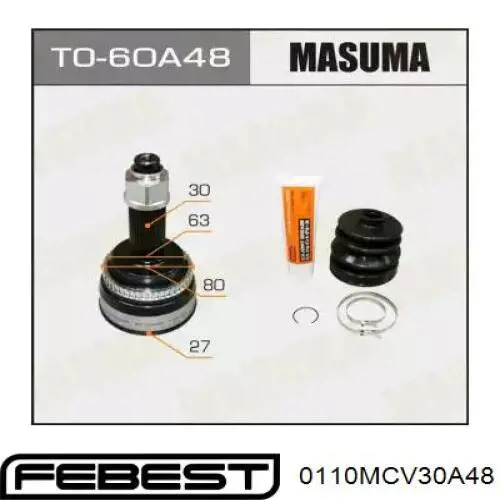 Граната колесная Febest 0110MCV30A48 цена, от 25.32 USD