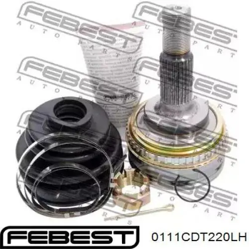 Junta homocinética interior delantera izquierda 0111CDT220LH Febest