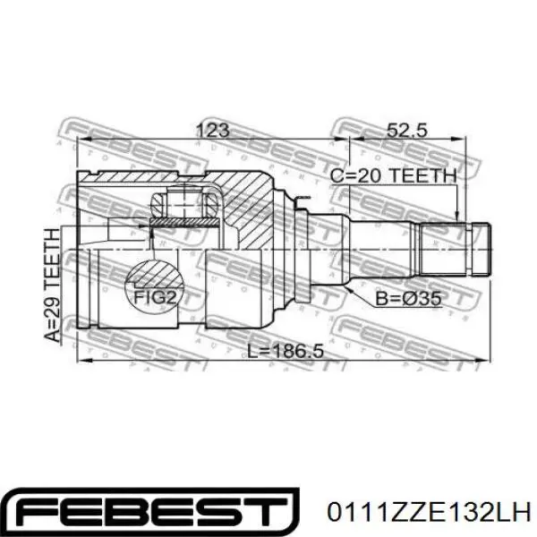 Полуось (привод) передняя левая IK88969960 Market (OEM)