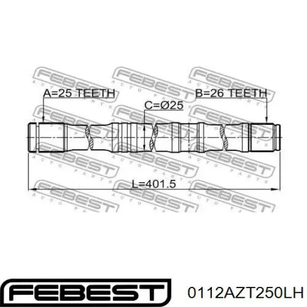 Привод передний левый Toyota 4347009A38 цена, от 55.81 USD