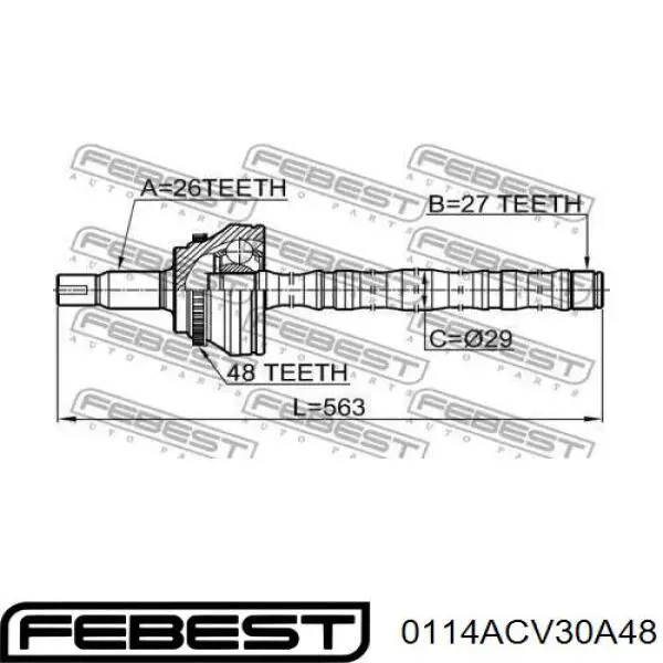 ШРУС внешний передний, правый Matomi CV16005 цена, от 118.19 USD