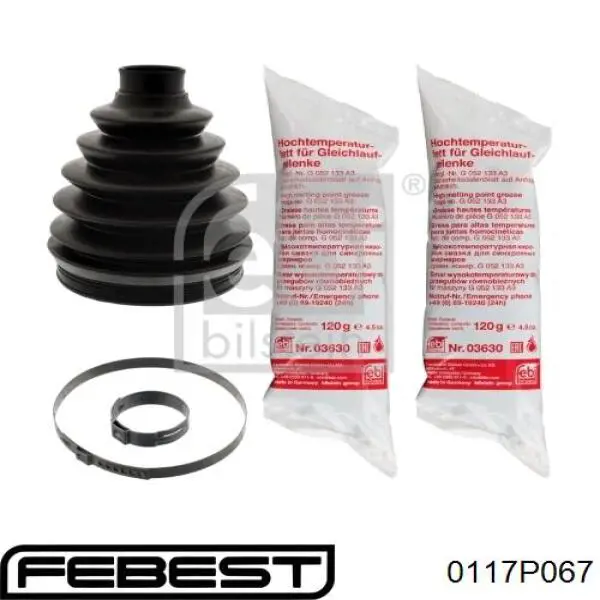 Купить 0117P067 Febest Пыльник гранаты наружный, передний