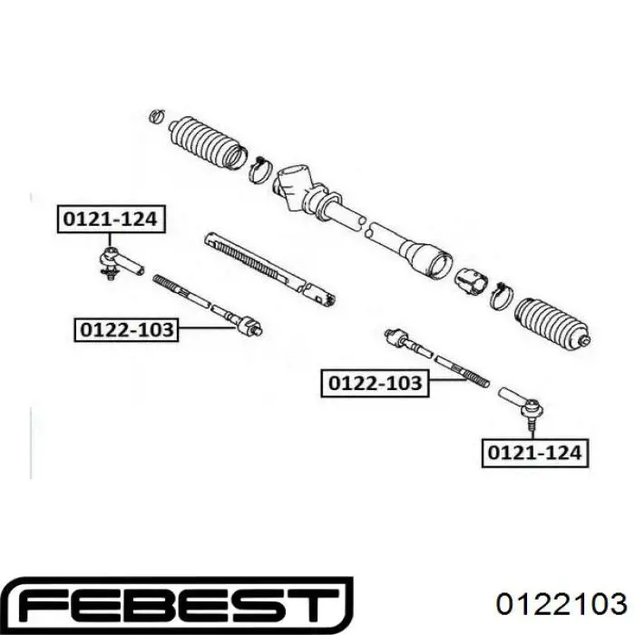 Купить 0122103 Febest Рулевая тяга