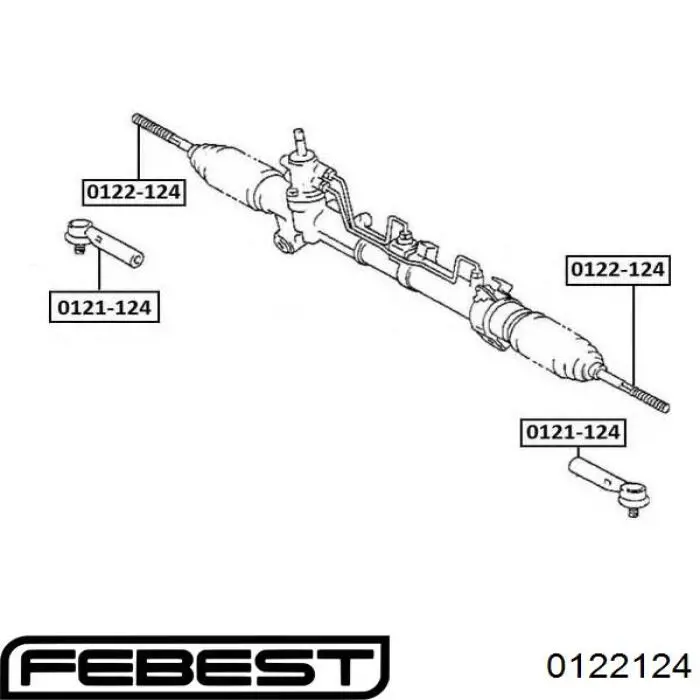 Рулевая тяга 0122124 Febest