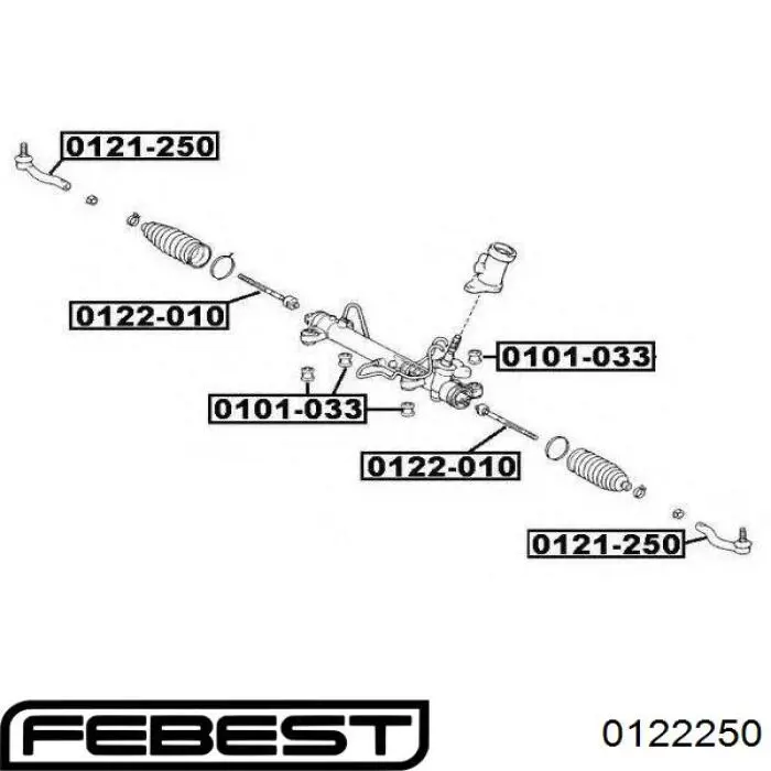 Купить 0122250 Febest Рулевая тяга