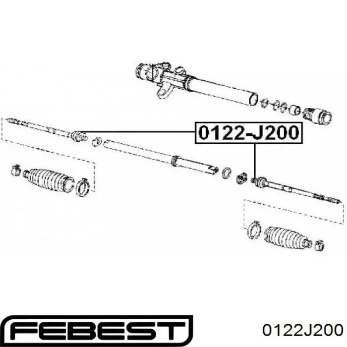 0122J200 Febest рулевая тяга