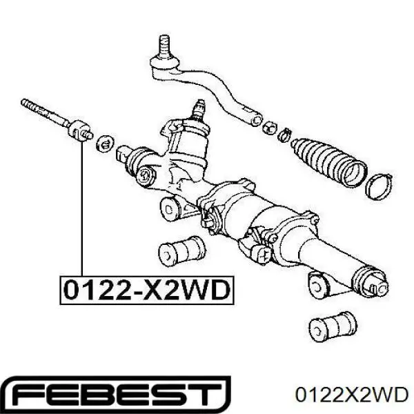 Купить 0122X2WD Febest Рулевая тяга