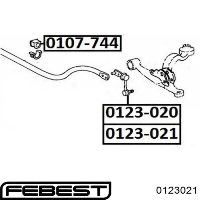 Стойка стабилизатора переднего левая Febest 0123021
