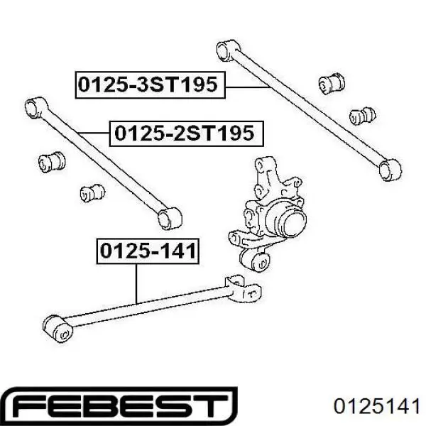 Нижний продольный рычаг 125141 Febest