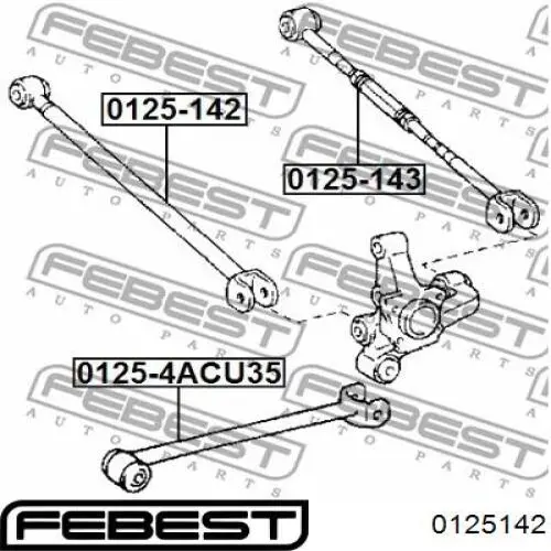 Тяга поперечная задней подвески 0125142 Febest
