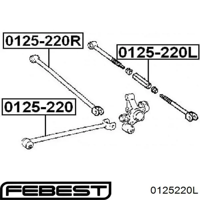 Купить 0125220L Febest Тяга поперечная задней подвески