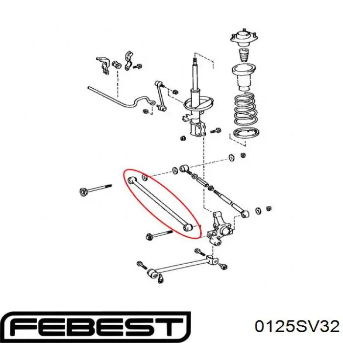 Растяжка задней подвески Febest 0125SV32 цена, от 14.03 USD