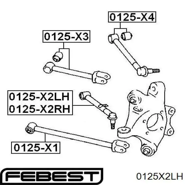 Тяга поперечная задней подвески 0125X2LH Febest