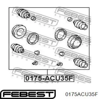 Купить 0175ACU35F Febest Ремкомплект переднего суппорта