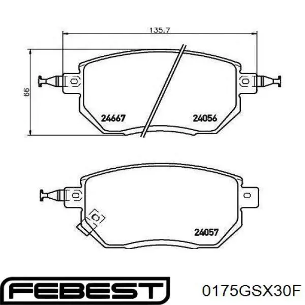Купить 0175GSX30F Febest Ремкомплект переднего суппорта
