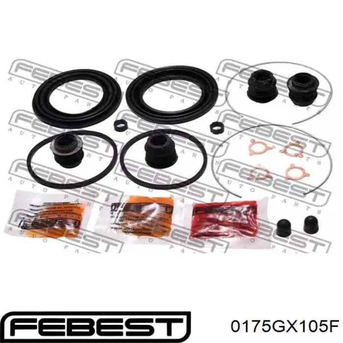 0175GX105F Febest kit de reparação de suporte do freio dianteiro