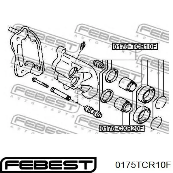 0175TCR10F Febest ремкомплект суппорта тормозного переднего