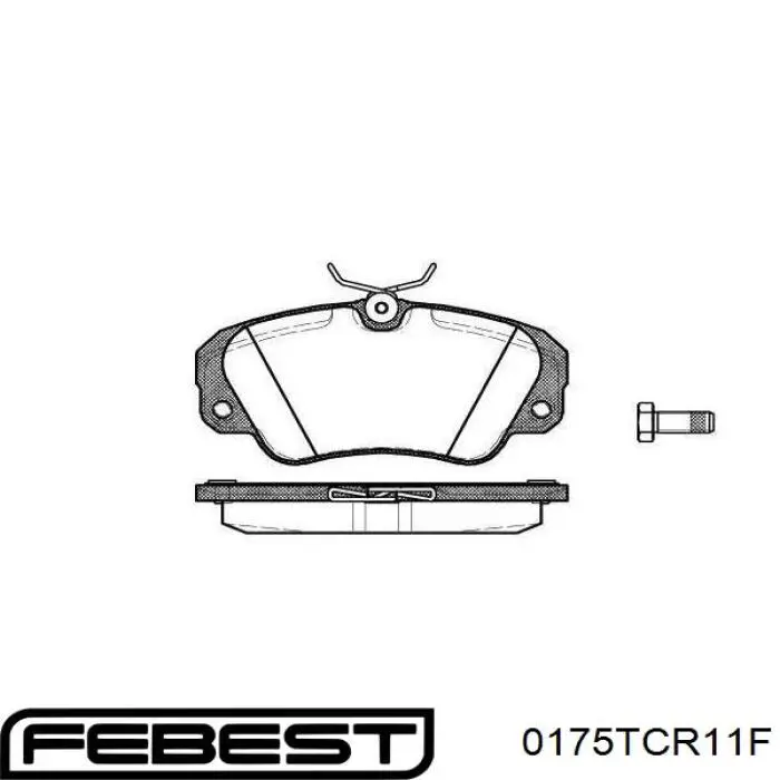 0175TCR11F Febest ремкомплект суппорта тормозного переднего