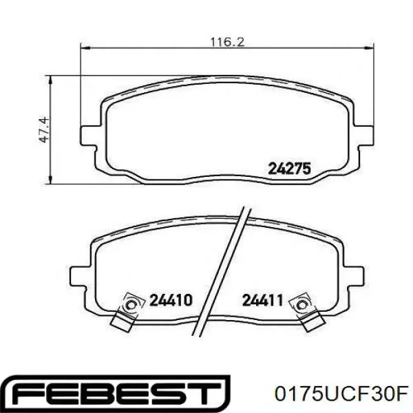 Ремкомплект переднего суппорта 0175UCF30F Febest