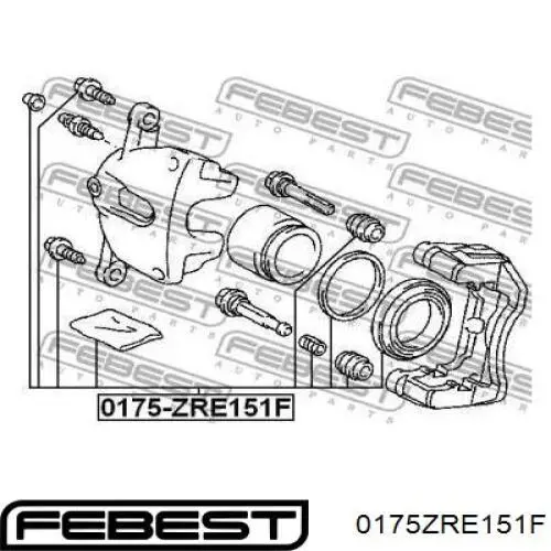 0175ZRE151F Febest ремкомплект суппорта тормозного переднего