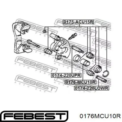 Поршень суппорта тормозного заднего 0176MCU10R Febest