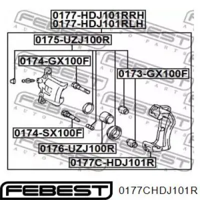 Скоба заднего суппорта 0177CHDJ101R Febest