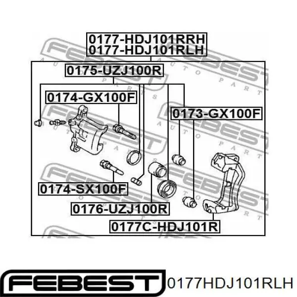Суппорт тормозной левый задний ABS 721601