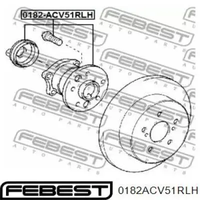 Ступица задняя левая 0182ACV51RLH Febest
