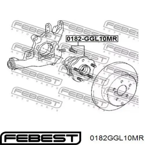 Задняя ступица 0182GGL10MR Febest